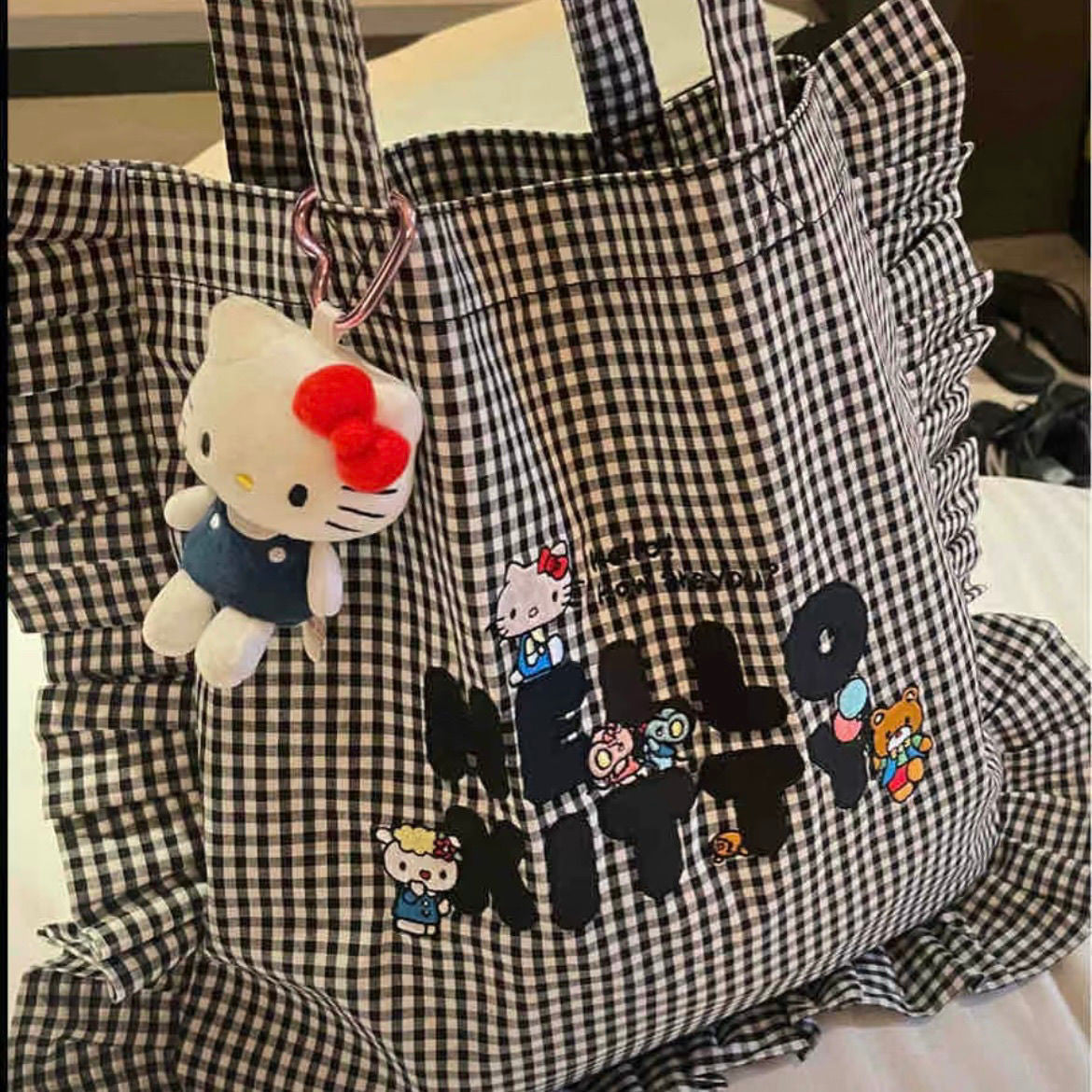 Hello Kitty Bucket Bag | Casual Tote Bags | Shoulder Bag | Handbags B49