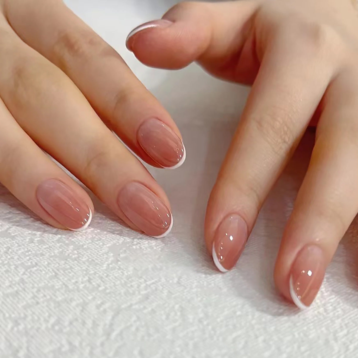 Ombre French Tip Press On popular Nails