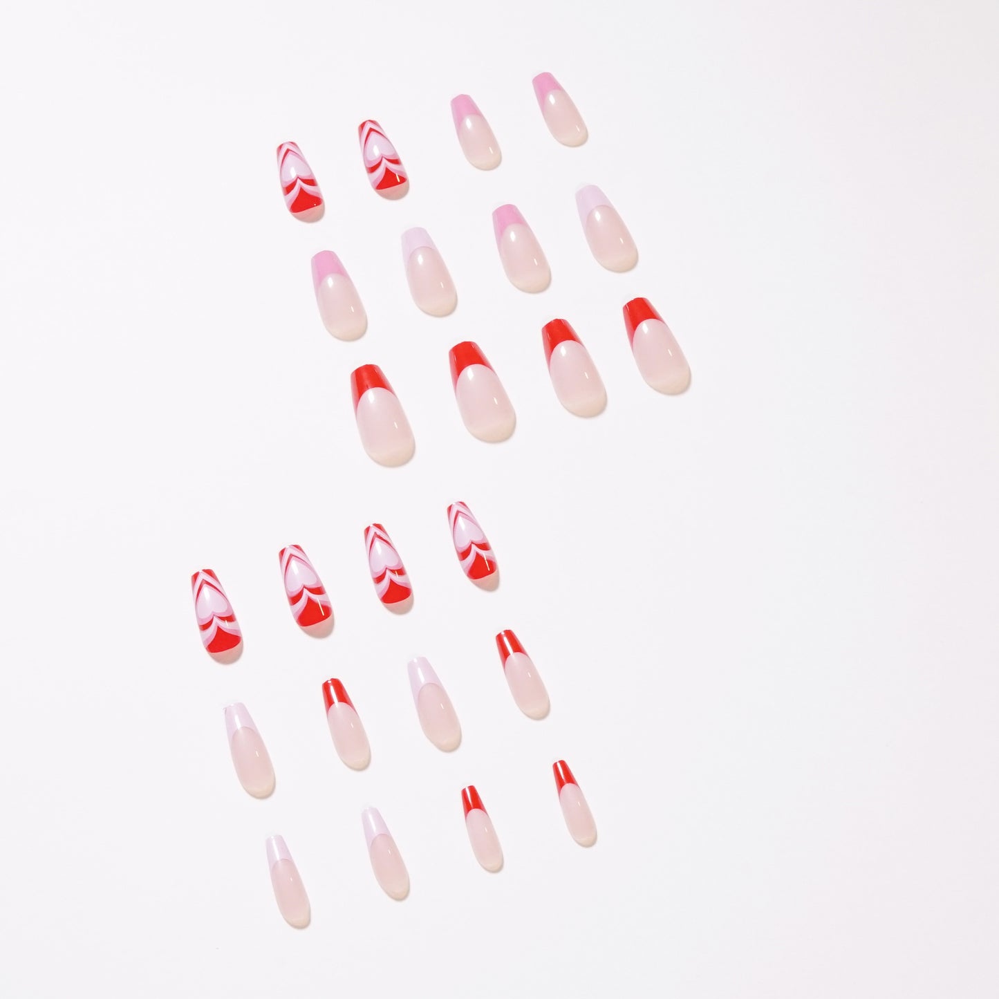 Power Puff Girl| Long Coffin Manicure | Press On Nails N364