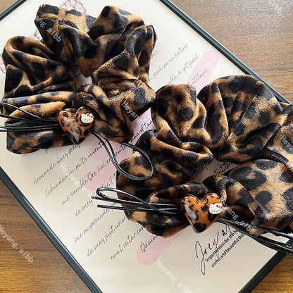 Leopard Kitty Hair Tie|Ponytail Holders Barrette|Hair Scrunchie HT72