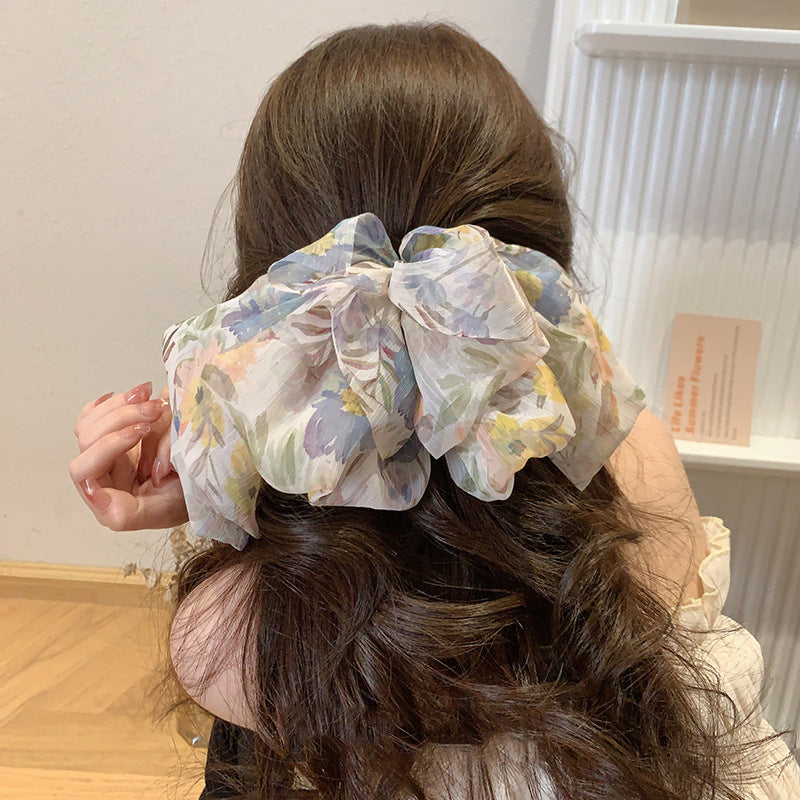 Flowy Chiffon Hair Clip |Hair Claw |Hair Barrette |Duckbill Hairpin A146