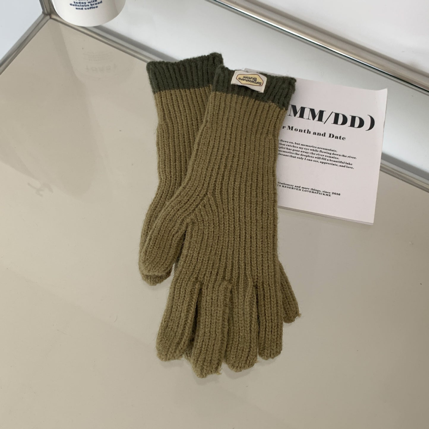 Cozy Winter Cashmere Solid Color Gloves Knitted Gloves G1