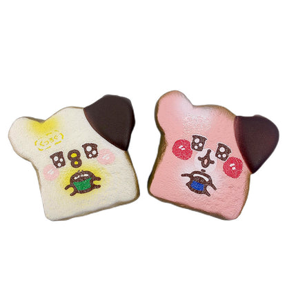 Cute Toast Bun Squishy| Slow Rising Soft Squishy|Squeeze Stress Toy S205