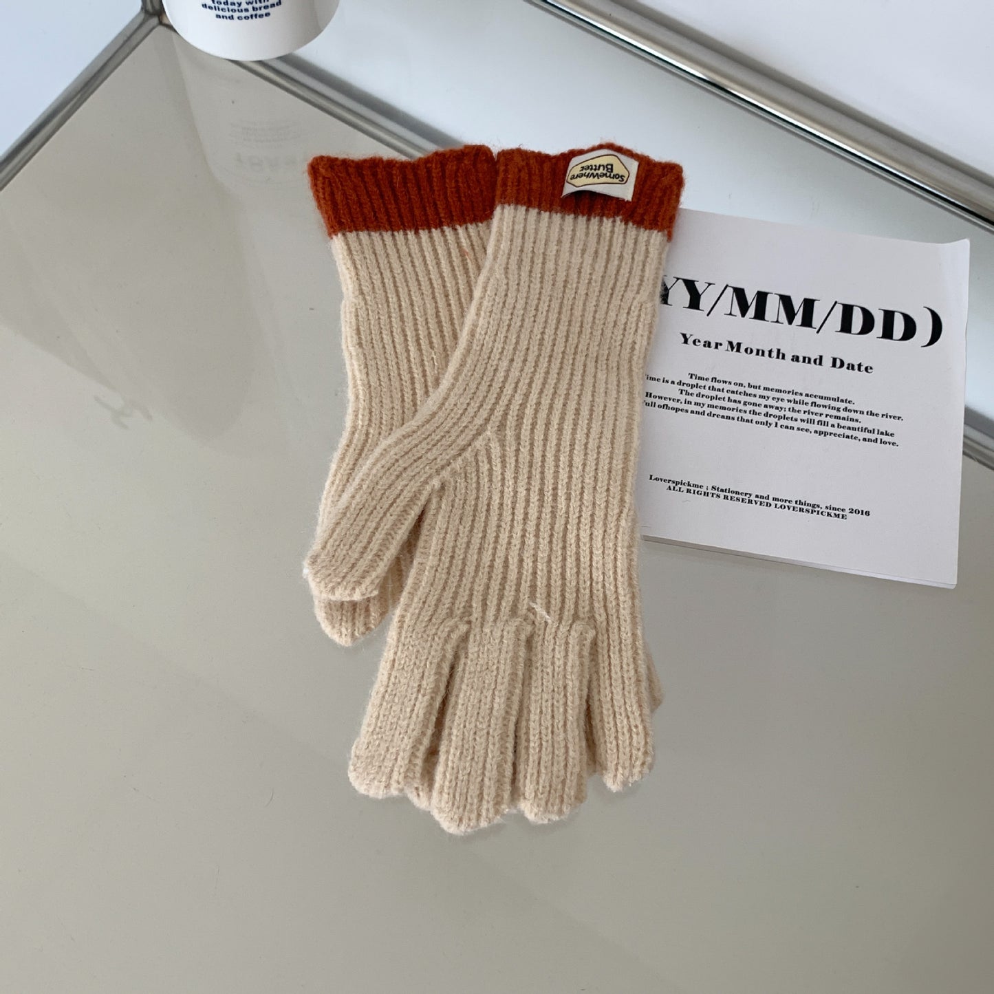 Cozy Winter Cashmere Solid Color Gloves Knitted Gloves G1