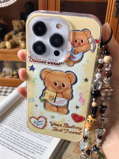 Butter Bear iPhone Case with Phone Chain L38