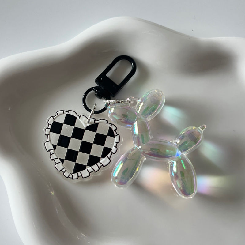 Lustrous Acrylic Balloon Dog Design Bag KeyChain |Pendant Schoolbag Hanging Decoration K34