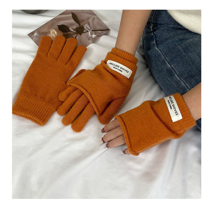 Cozy Winter Cashmere Solid Color Gloves Knitted Gloves G3