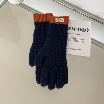 Cozy Winter Cashmere Solid Color Gloves Knitted Gloves G1