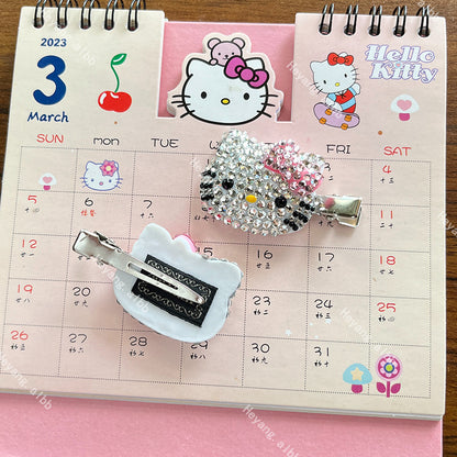 Diamond Kitty Hair Clip |Hair Snap Clip |Hair Barrette |Duckbill Hairpin A399