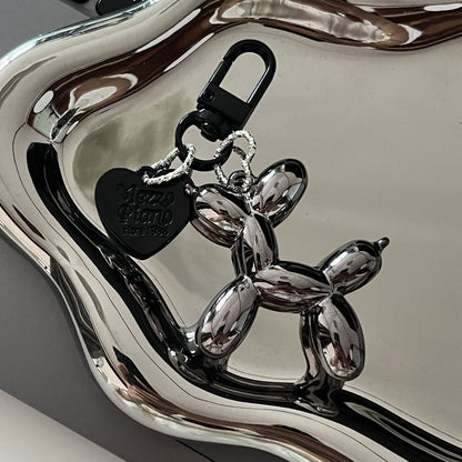 Silver Sheen Balloon Dog Design Bag KeyChain |Pendant Schoolbag Hanging Decoration K36