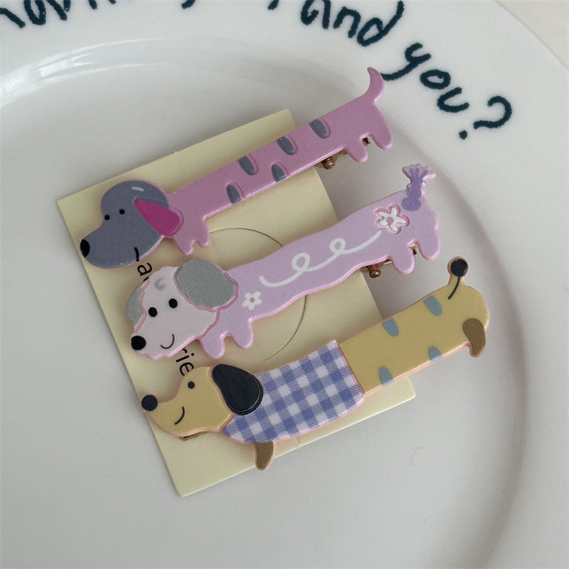 Adorable Puppy Hair Clip |Dog Hair Snap Clip |Dachshund Hair Barrette |Duckbill Hairpin A15