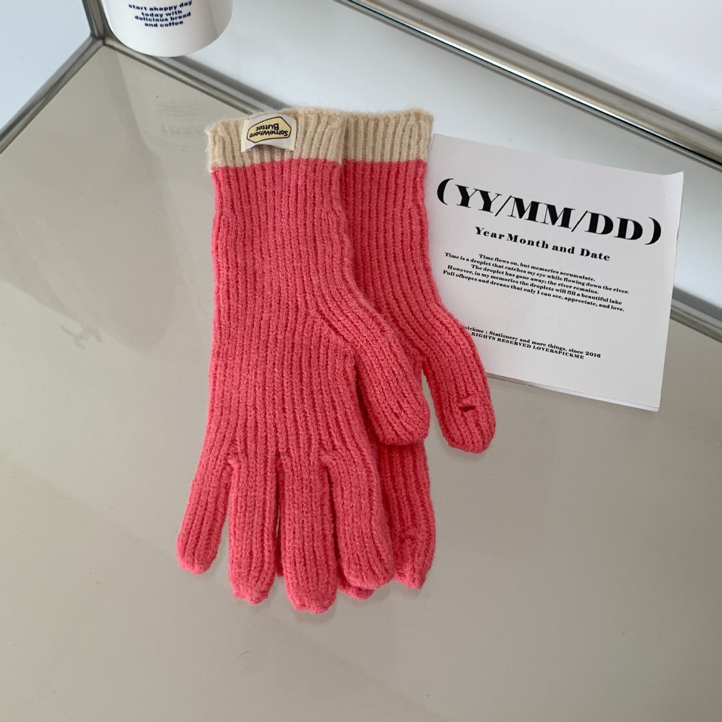 Cozy Winter Cashmere Solid Color Gloves Knitted Gloves G1