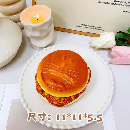 Bun Toast Egg Tart Hamburger Croissant Donut| Slow Rising Soft Squishy|Squeeze Stress Toy S32