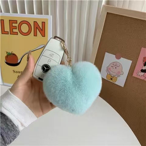 Fuzzy Heart Bag KeyChain |Pendant Schoolbag Hanging Decoration K45