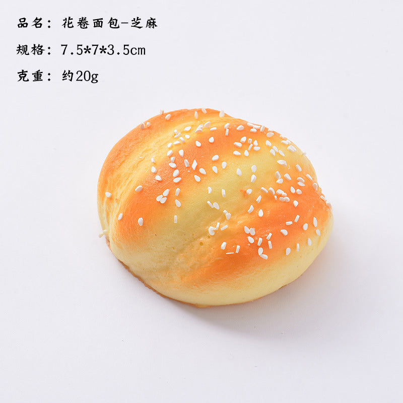 Bun Toast Egg Tart Hamburger Croissant Donut| Slow Rising Soft Squishy|Squeeze Stress Toy S95