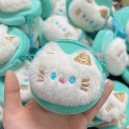 Fluffy Kitty Mini Bags | Pouch Keychain Wallet| Cosmetic Bag | Airpods Bag Coin Purse B21