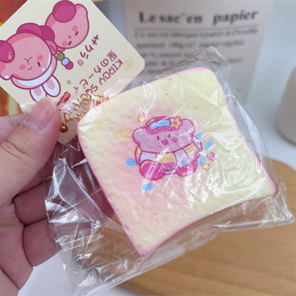 Kirby Toast Bun Squishy| Slow Rising Soft Squishy|Squeeze Stress Toy S125