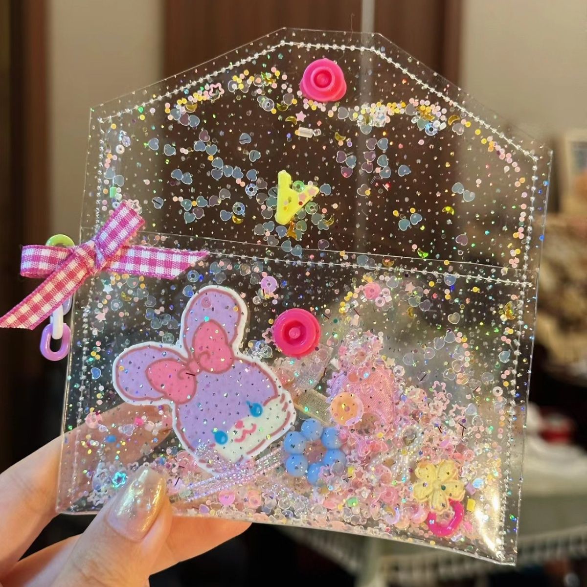 Transparent Bling Bling Mini Bags | Pouch Keychain Wallet| Cosmetic Bag | Airpods Bag Coin Purse B38