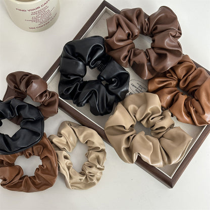 Luxe Leather Hair Tie|Ponytail Holders Barrette|Hair Scrunchie HT51