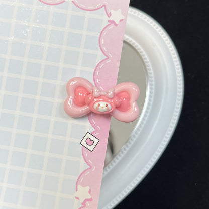 Acetate Bow Kitty Hair Clip |Hair Snap Clip |Hair Barrette |Duckbill Hairpin 2pcs A301