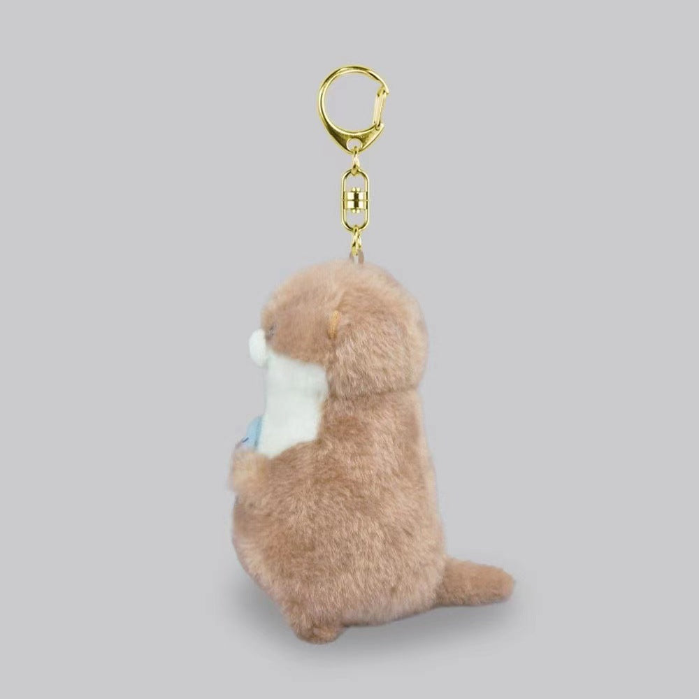 Cartoon otter Bag KeyChain |Pendant Plush Schoolbag Hanging Decoration Gift K46