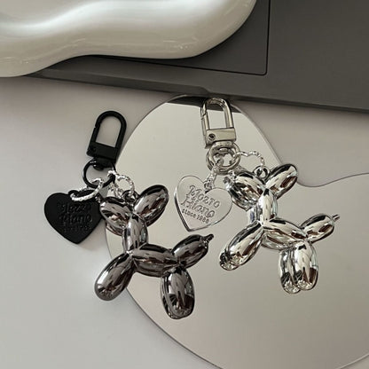 Silver Sheen Balloon Dog Design Bag KeyChain |Pendant Schoolbag Hanging Decoration K36