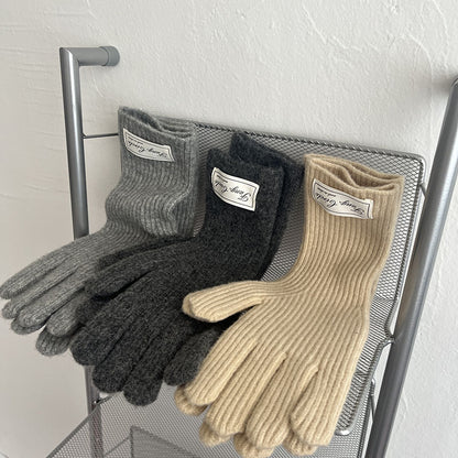 Cozy Winter Cashmere Glove |Soft Thick Solid Color Gloves |Warm Knitted Gloves G4