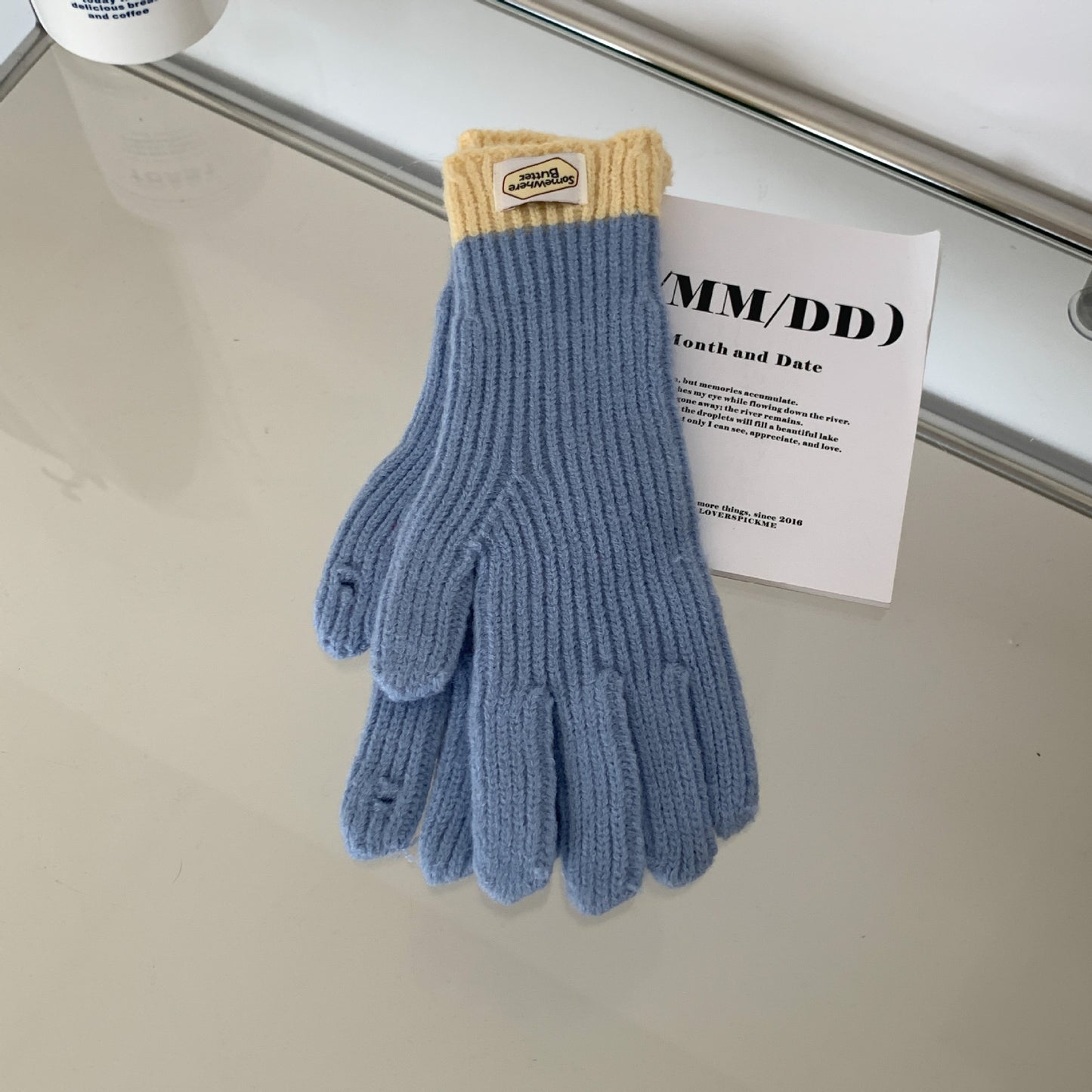 Cozy Winter Cashmere Solid Color Gloves Knitted Gloves G1