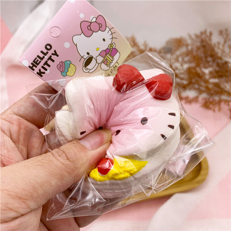 Hello Kitty Ice Cream cabbage Squishy| Slow Rising Soft Squishy|Squeeze Stress Toy S66