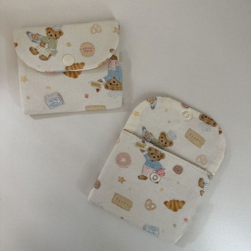 Cute Beary Mini Bags | Pouch Keychain Wallet| Cosmetic Bag | Airpods Bag Coin Purse B30