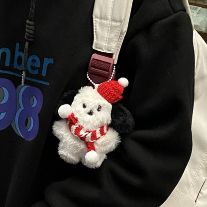 Cartoon Puppy Design Bag KeyChain |Pochacco Pendant Plush Schoolbag Hanging Decoration Gift K26