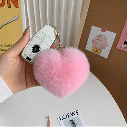 Fuzzy Heart Bag KeyChain |Pendant Schoolbag Hanging Decoration K45