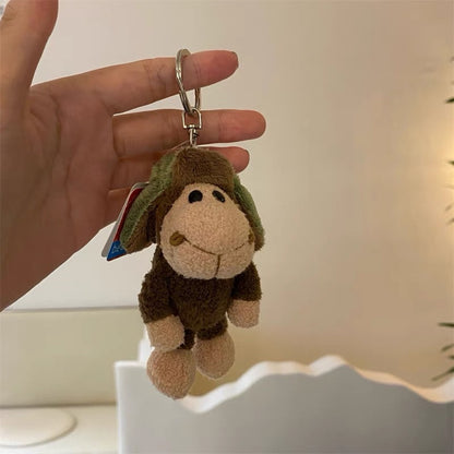 Cute Cartoon Bear Sheep lion Gorillas Design Bag KeyChain |Pendant Plush Schoolbag Hanging Decoration |Gift for Boys and Couples K2