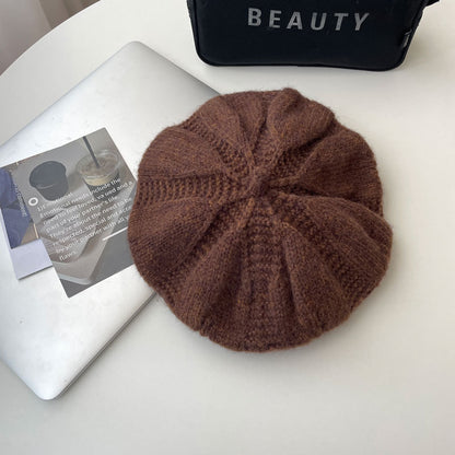 Classic Slouchy Beret | Wool Knitted Warm Hat M8