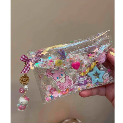 Transparent Bling Bling Mini Bags | Pouch Keychain Wallet| Cosmetic Bag | Airpods Bag Coin Purse B38