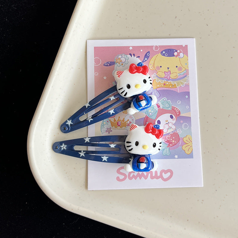 Kitty Hair Clip|Hair Barrette |Duckbill Hairpin 2pcs A190