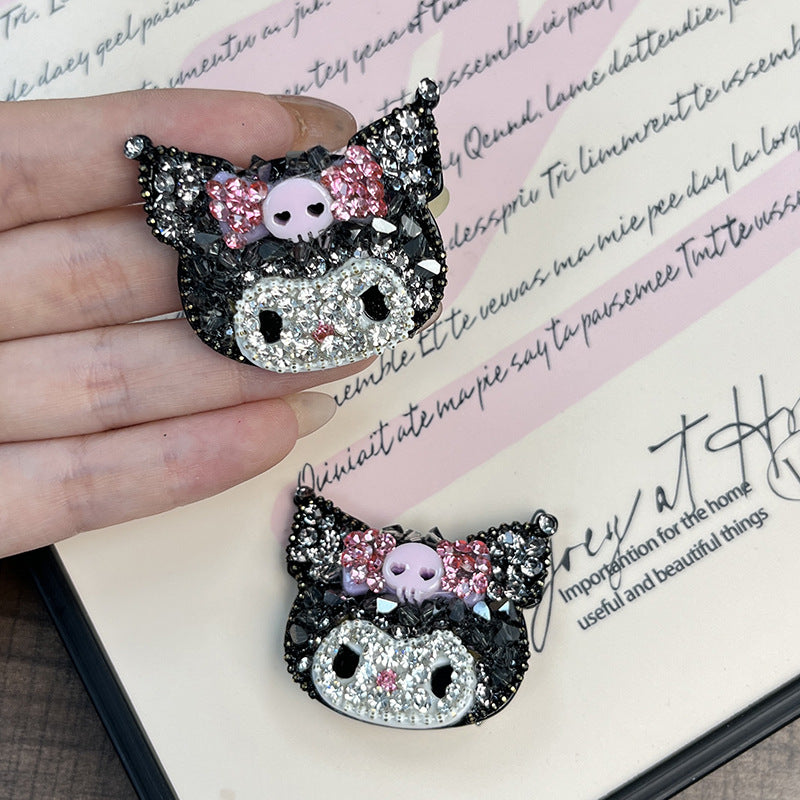 Diamond Kuromi Kitty Hair Clip |Hair Snap Clip|Hair Barrette |Duckbill Hairpin A251