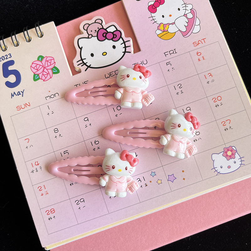 Kitty Hair Clip|Hair Barrette |Duckbill Hairpin 2pcs A190