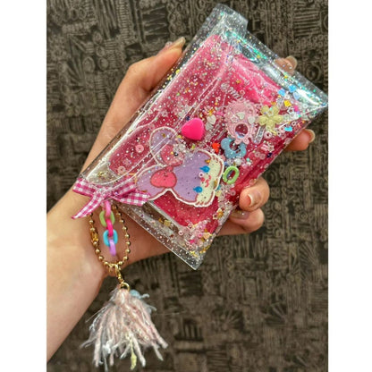 Transparent Bling Bling Mini Bags | Pouch Keychain Wallet| Cosmetic Bag | Airpods Bag Coin Purse B38