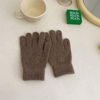 Cozy Winter Cashmere Glove |Soft Thick Solid Color Gloves |Warm Knitted Gloves G7