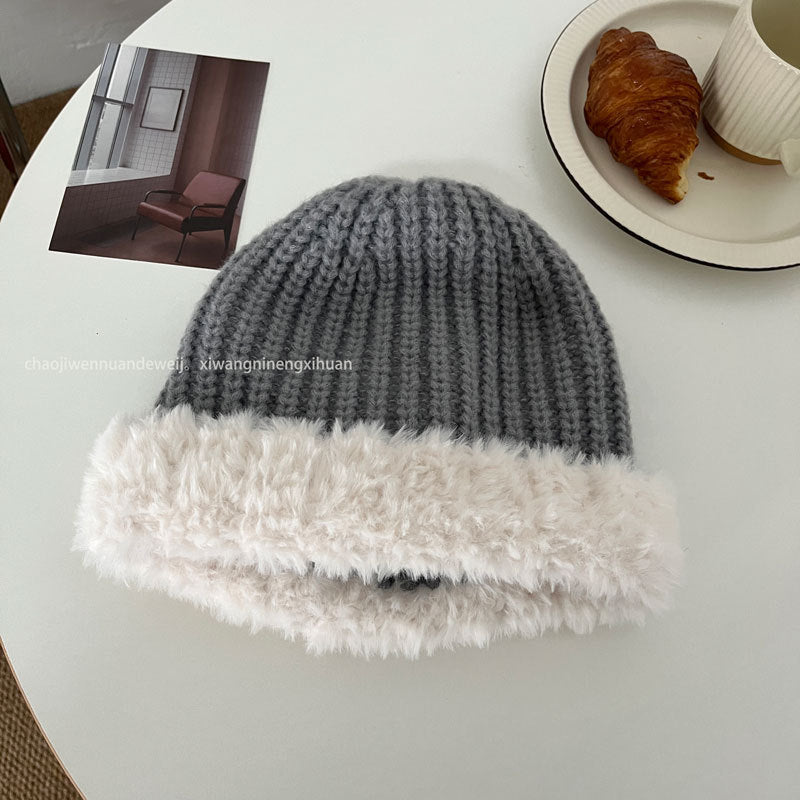 Cozy Plush Winter Cashmere Knit Beanie Hat |Stretch Ribbed Beanie Hat M17