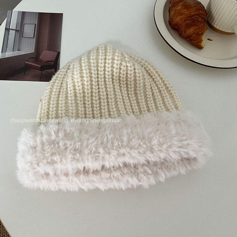 Cozy Plush Winter Cashmere Knit Beanie Hat |Stretch Ribbed Beanie Hat M17