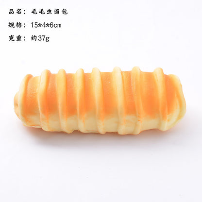 Bun Toast Egg Tart Hamburger Croissant Donut| Slow Rising Soft Squishy|Squeeze Stress Toy S95