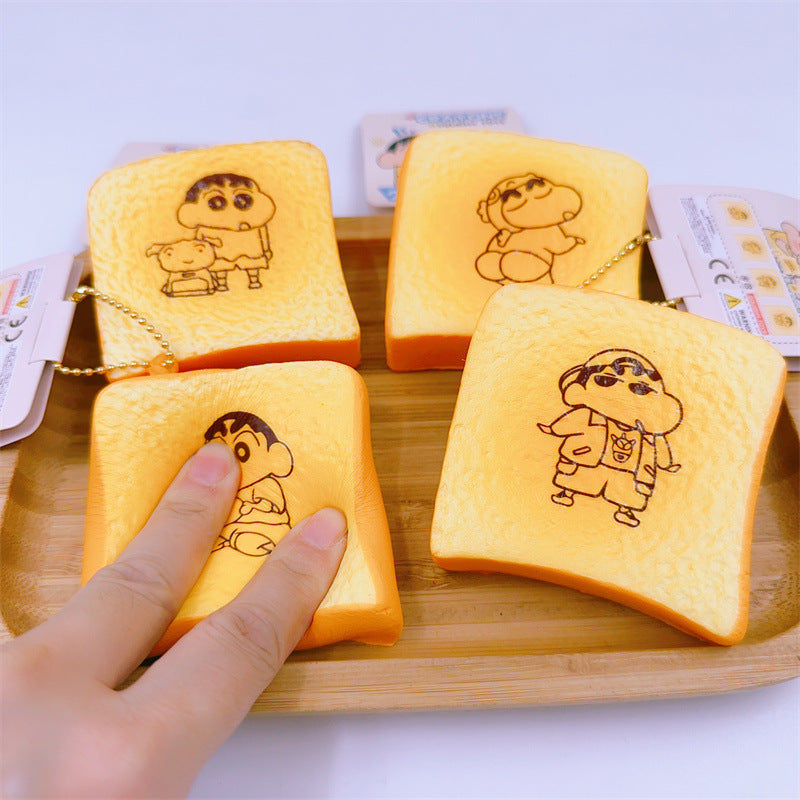 Crayon Shin-chan toast Panda Toast Mochi Slow Rising Soft Squishy|Squeeze Stress Toy S45 S46 S48 S49