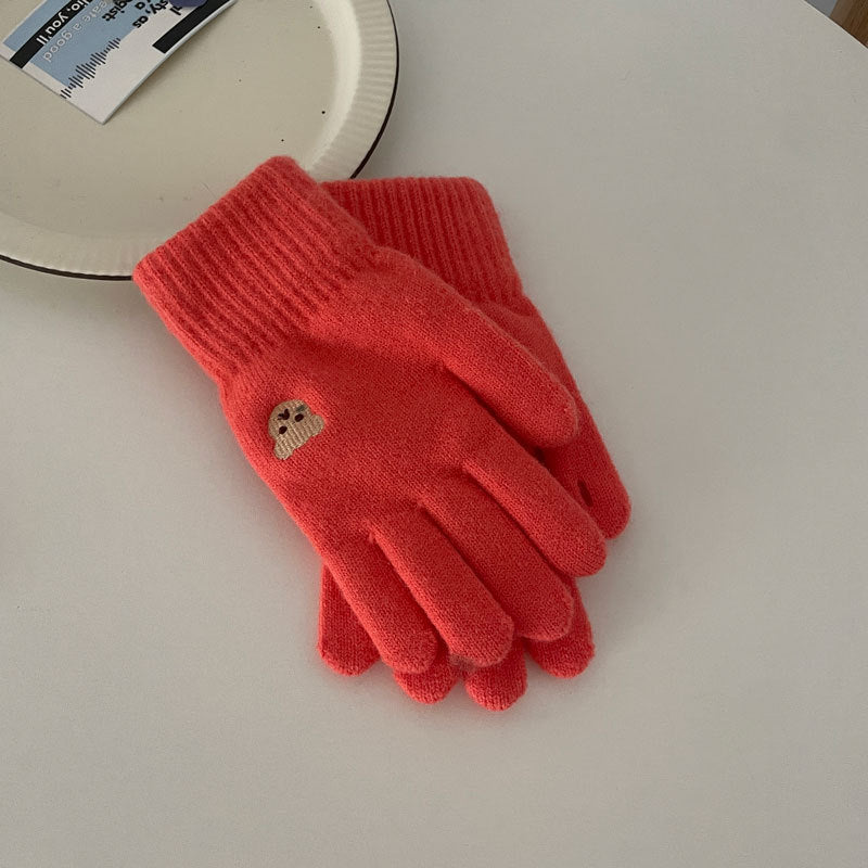 Cozy Bear Winter Cashmere Glove |Soft Thick Solid Color Gloves |Warm Knitted Gloves G5