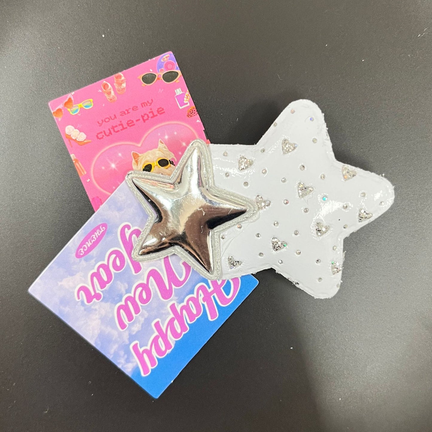 Star Kitty Hair Clip |Hair Snap Clip |Hair Barrette |Duckbill Hairpin 2pcs A303