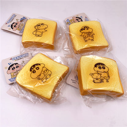 Crayon Shin-chan toast Panda Toast Mochi Slow Rising Soft Squishy|Squeeze Stress Toy S45 S46 S48 S49