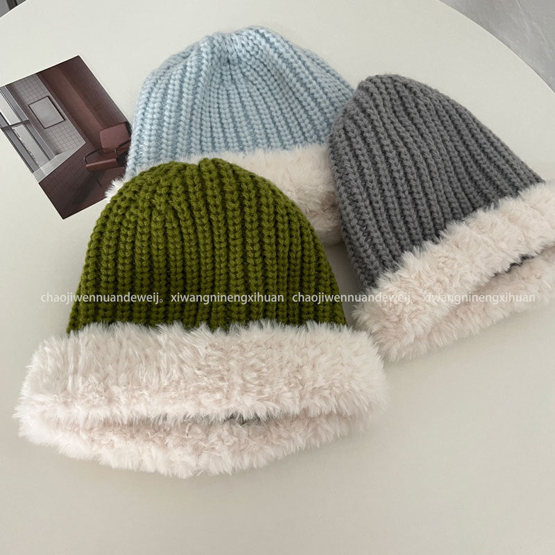 Cozy Plush Winter Cashmere Knit Beanie Hat |Stretch Ribbed Beanie Hat M17