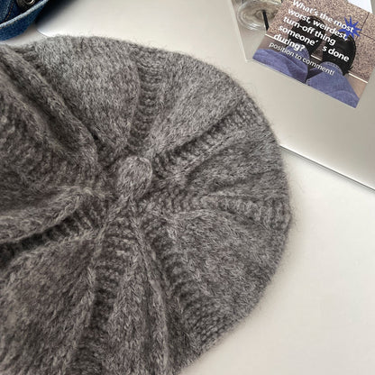 Classic Slouchy Beret | Wool Knitted Warm Hat M8