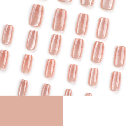 Rose Gold Foil | Medium Coffin Manicure | Press On Nails N781